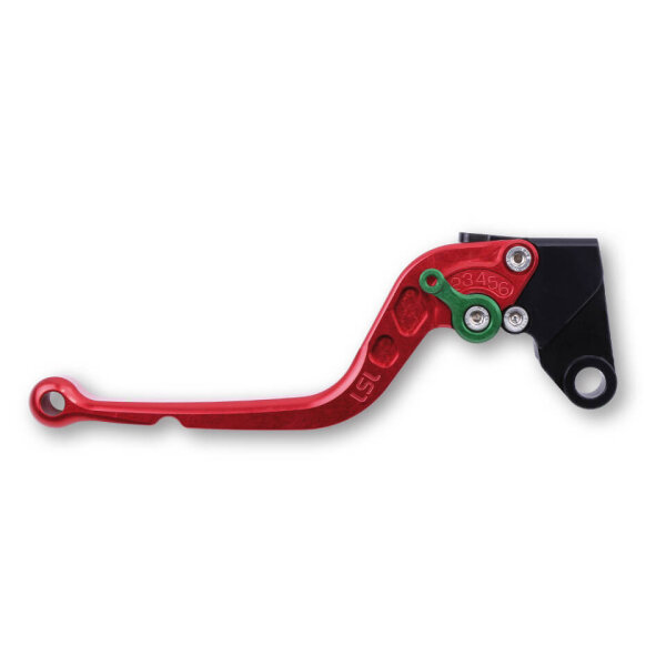 LSL Brake lever Classic R34R, red/green, long