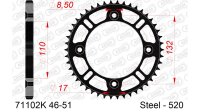 DC AFAM MX Stahl-Kettenrad 428 - 46Z (Schwarz) 71102K-46|...