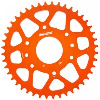 Supersprox Alu-Kettenrad 520 - 44Z (orange) RAL-905:44-ORG|ID 63,0 LK 110,0 8-Loch