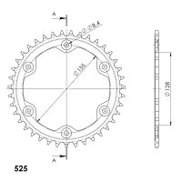 Supersprox Alu-Kettenrad 525 - 40Z (orange)...