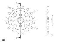 Supersprox Ritzel 520 - 14Z CST-1903:14|grobverzahnt...