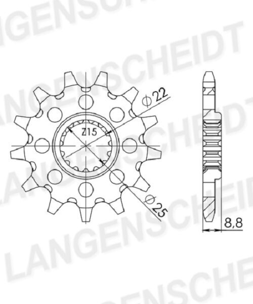 Supersprox Ritzel 520 - 11Z CST-1901:11|feinverzahnt 22,0/25,0