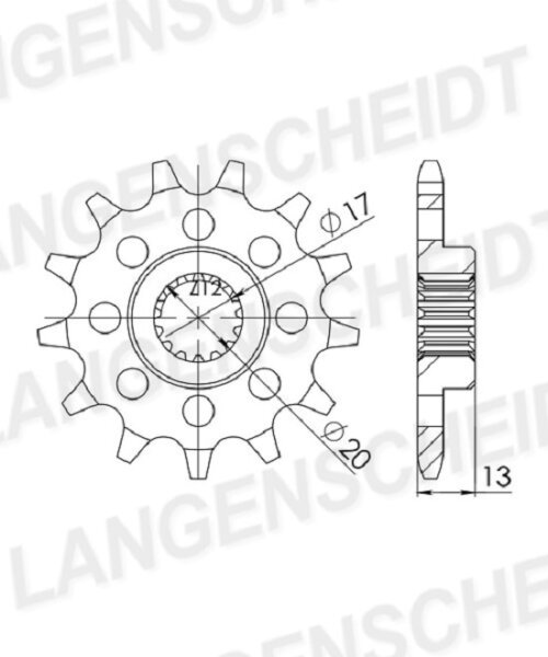 Supersprox Ritzel 520 - 12Z CST-1403:12|feinverzahnt 17,0/20,0