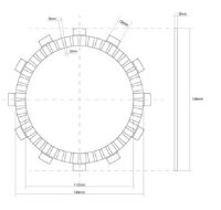 F.C.C. Reiblamelle FCC 141-14H09-00 Yamaha 4FN-16321-00,...