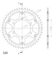 Supersprox Stealth-Kettenrad 520 - 48Z (gold)...