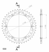 Supersprox Stealth-Kettenrad 530 - 44Z (rot)...