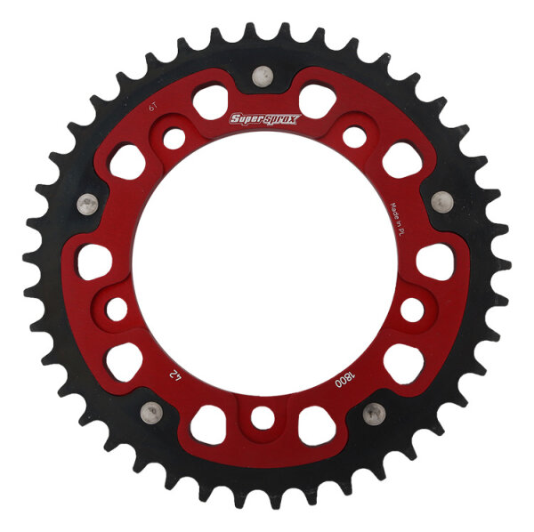 Supersprox Stealth-Kettenrad 530 - 42Z (rot) RST-1800:42-RED|ID 120,0 LK 140,0 5-Loch