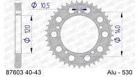 DC AFAM Alu-Kettenrad 530 - 42Z (Gun Metal) 87603-42 | ID 120 LK 140 5-Loch