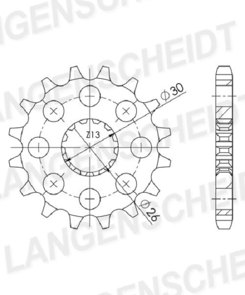 Supersprox Ritzel 530 - 17Z CST-1180:17|feinverzahnt 26,0/30,0