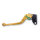 LSL Brake lever Classic R38R, gold/green, long