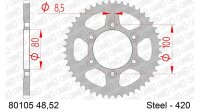 DC AFAM Stahl-Kettenrad 420 - 52Z (Silber) 80105-52| ID...