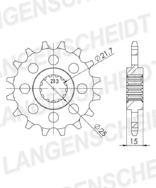 Supersprox Ritzel 525 - 15Z CST-1182:15|feinverzahnt 22,0/25,0