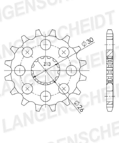 Supersprox Ritzel 525 - 18Z CST-1183:18|feinverzahnt 26,0/30,0