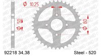 DC AFAM Stahl-Kettenrad 520 - 34Z (Schwarz) 92218-34| ID...