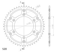 Supersprox Stealth-Kettenrad 520 - 50Z (gold) RST-8000:50-GLD|ID 125,0 LK 152,0 6-Loch