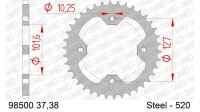 DC AFAM Stahl-Kettenrad 520 - 38Z (Silber) 98500-38| ID 101,6 LK 127 4-Loch