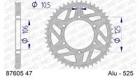 DC AFAM Alu-Kettenrad 525 - 47Z (Gun Metal) 87605-47 | ID 106 LK 125 6-Loch