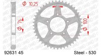 DC AFAM Stahl-Kettenrad 530 - 45Z (Silber) 92631-45| ID 76 LK 100 5-Loch