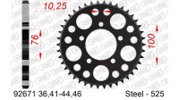 DC AFAM Stahl-Kettenrad 525 - 41Z (Silber) 92671-41| ID 76 LK 100 5-Loch