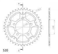 Supersprox Stealth-Kettenrad 520 - 38Z (silber)...