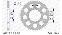 DC AFAM Alu-Kettenrad 520 - 51Z (Gun Metal) 93314+51 | ID...