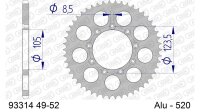 DC AFAM Alu-Kettenrad 520 - 51Z (Silber) 93314-51 | ID...