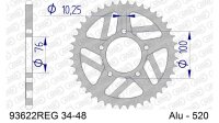 DC AFAM Alu-Kettenrad 520 - 37Z (Gun Metal) 93622-37 | ID 76 LK 100 5-Loch