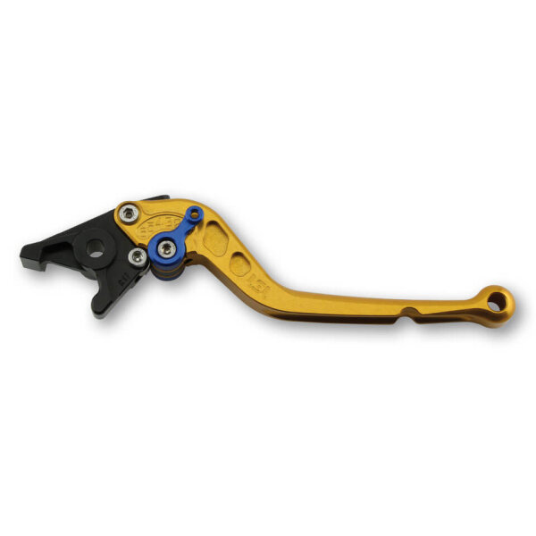 LSL Brake lever Classic R39R, gold/blue, long