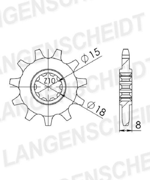 Supersprox Ritzel 415 - 11Z CST-1584:11|feinverzahnt 15,0/18,0