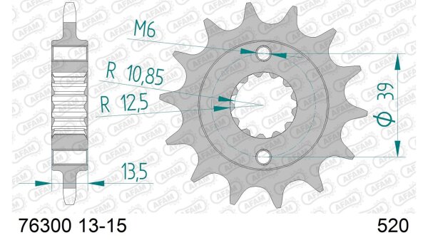 DC AFAM Ritzel 520 - 13Z 76300-13