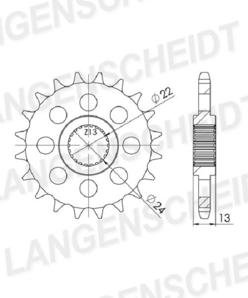 Supersprox Ritzel 520 - 15Z CST-402:15|feinverzahnt 22,0/24,0