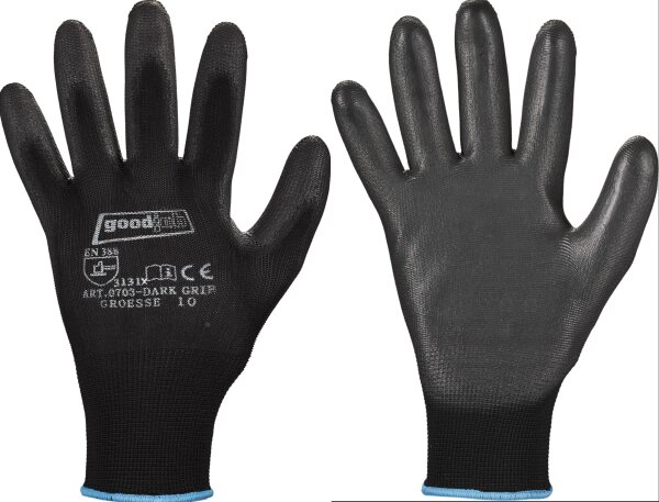 Feldtmann *DARK GRIP* GOODJOB® Handschuhe Grösse 10 EN 388 (12 Paar)