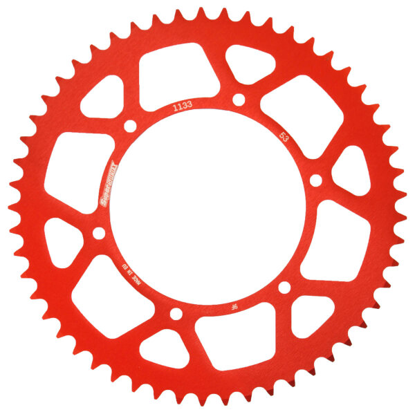 Supersprox Alu-Kettenrad 420 - 53Z (rot) RAL-1133:53-RED|ID 108,0 LK 123,0 6-Loch