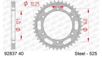 DC AFAM Stahl-Kettenrad 525 - 40Z (Silber) 92837-40| ID 121 LK 140 6-Loch