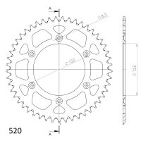 Supersprox Alu-Kettenrad 520 - 48Z (rot)...