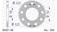 DC AFAM Alu-Kettenrad 520 - 48Z (Silber) 93321-48 | ID...