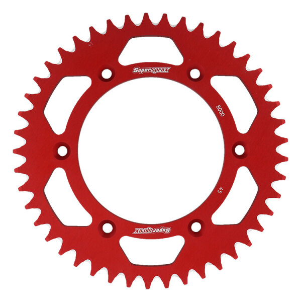 Supersprox Alu-Kettenrad 520 - 45Z (rot) RAL-8000:45-RED|ID 125,0 LK 152,0 6-Loch