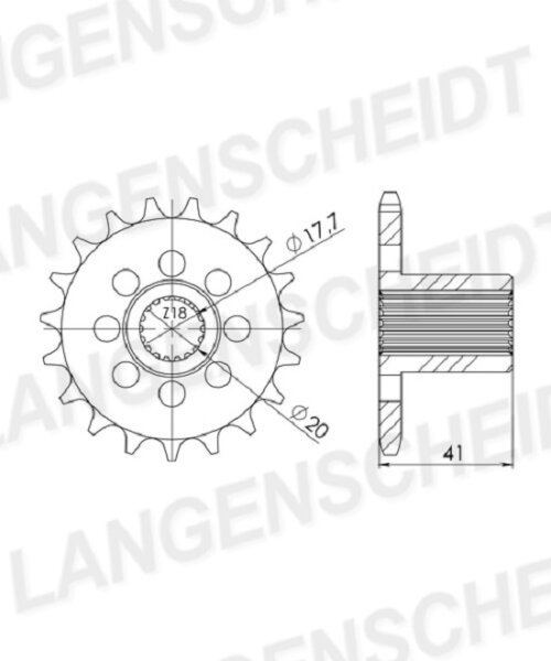 Supersprox Ritzel 428 - 19Z CST-1596:19|feinverzahnt 17,7/20,0