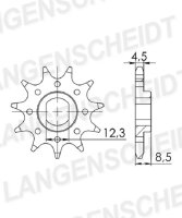 Supersprox Ritzel 415 - 10Z CST-1897:10|oval 12,3