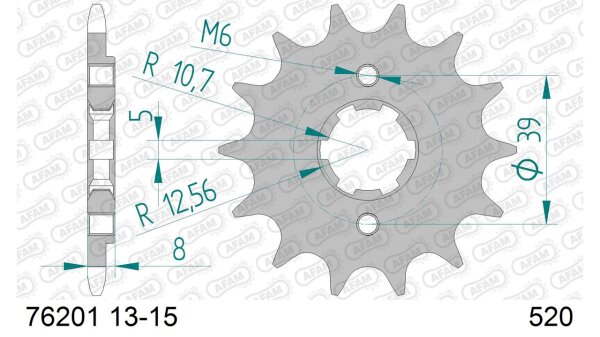 DC AFAM Ritzel 520 - 14Z 76201-14