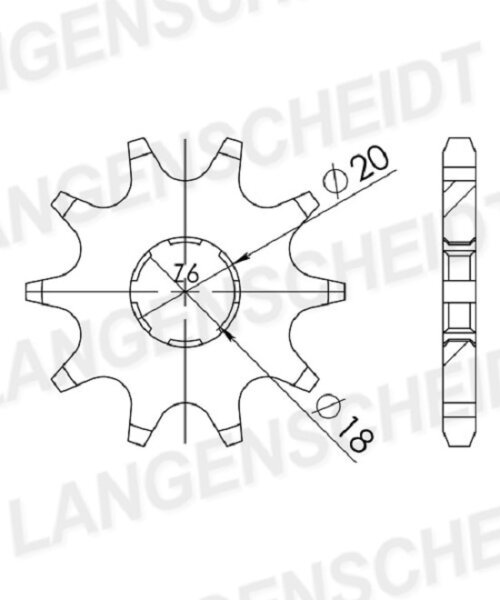 Supersprox Ritzel 520 - 11Z CST-248:11|grobverzahnt 18,0/20,0