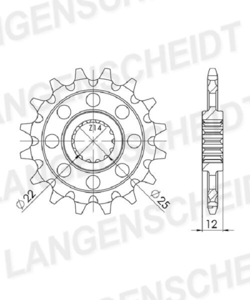 Supersprox Ritzel 520 - 13Z CST-715:13|feinverzahnt 22,0/25,0