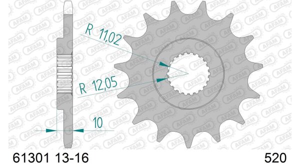 DC AFAM Ritzel 520 - 15Z 61301-15