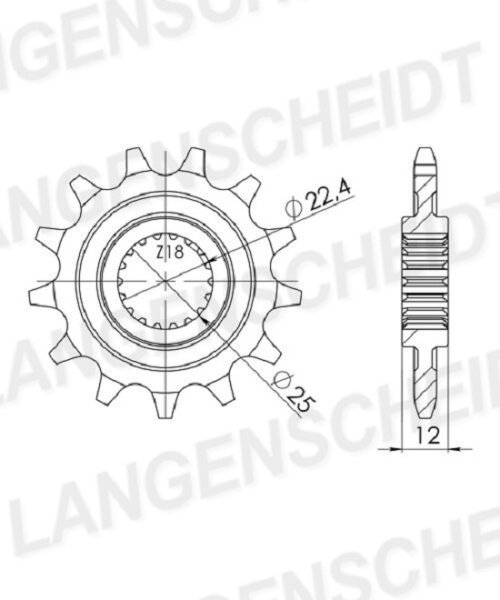 Supersprox Ritzel 520 - 11Z CST-255:11|feinverzahnt 22,4/25,0