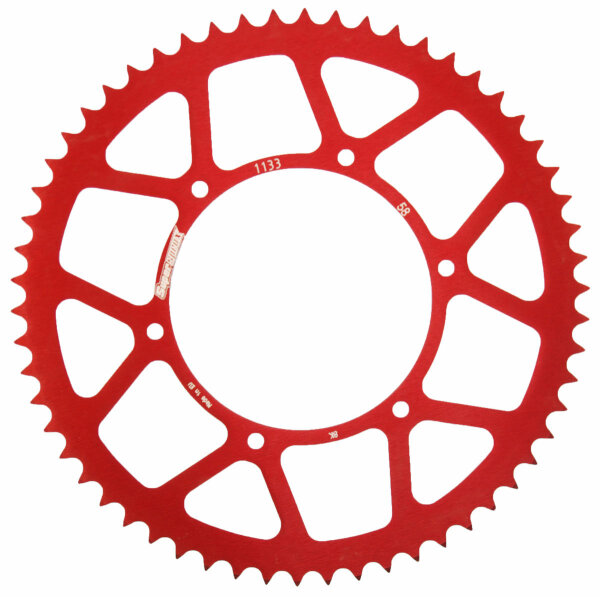 Supersprox Alu-Kettenrad 420 - 58Z (rot) RAL-1133:58-RED|ID 108,0 LK 123,0 6-Loch