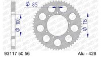 DC AFAM Alu-Kettenrad 428 - 50Z (Gun Metal) 93117-50 | ID 100 LK 115 6-Loch