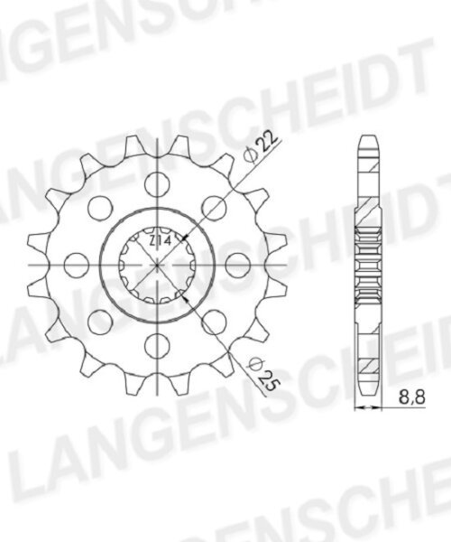 Supersprox Ritzel 525 - 16Z CST-301:16|feinverzahnt 22,0/25,0