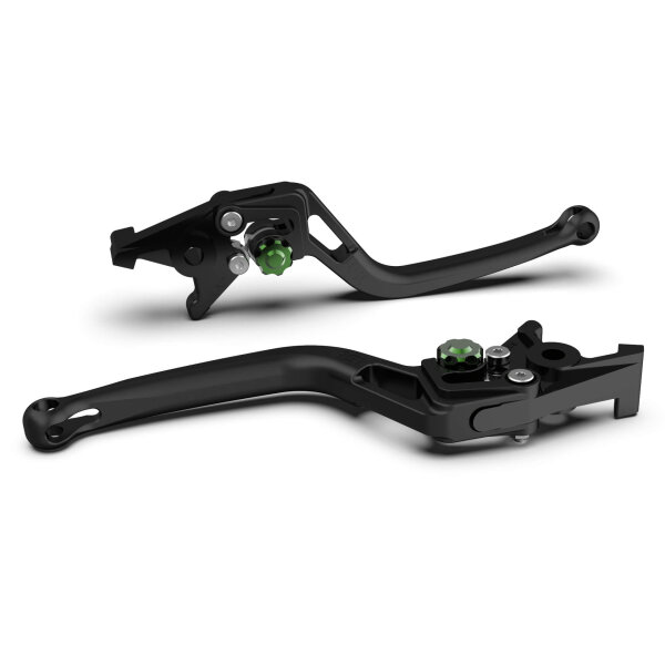 LSL Clutch lever BOW L02R,black pearl blasted/green