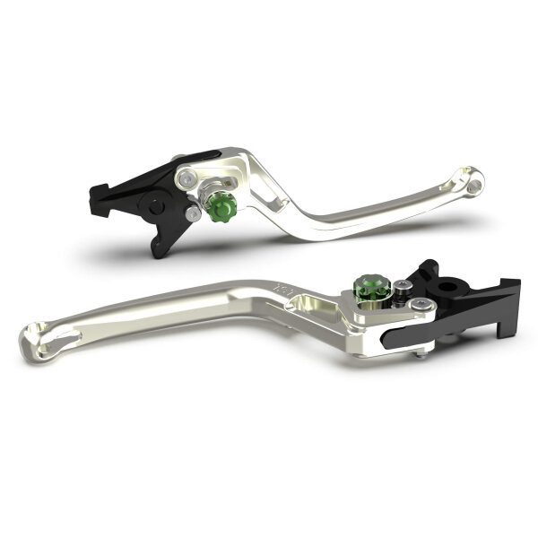 LSL Clutch lever BOW L02R, silver/green