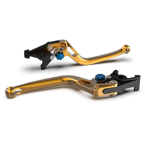 LSL Clutch lever BOW L03, gold/blue